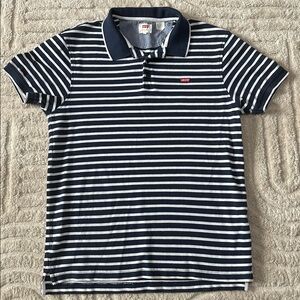 Levi's Navy, White & Red Logo Polo Shirt